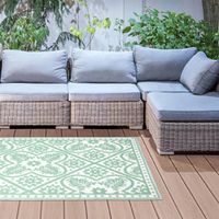 Esschert Design Esschert Design Buitenkleed 182x122 cm groen en wit - thumbnail