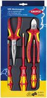KNIPEX vde-gereedschapset 00 20 13 gereedschapsset (rood/geel, 5 delig)