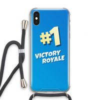 Victory Royale: iPhone X Transparant Hoesje met koord