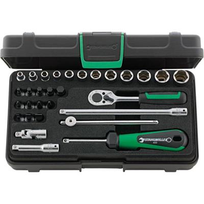 Stahlwille 40/24/6 KN 96011138 Dopsleutelset 4 mm, 5 mm, 5.5 mm, 6 mm, 7 mm, 8 mm, 10 mm, 11 mm, 13 mm, 14 mm 1/4 (6.3 mm)