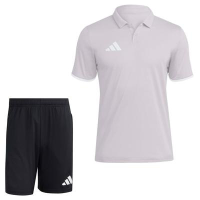 adidas Entrada 26 Polo Trainingsset Grijs Wit