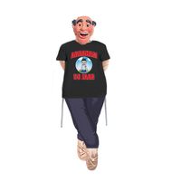 Abraham pop opvulbaar compleet met Abraham pop shirt en masker