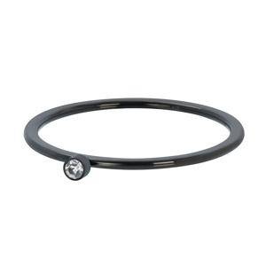 iXXXi Vulring 1 mm Zirconia 1 Stone Crystal Zwart