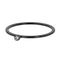 iXXXi Vulring 1 mm Zirconia 1 Stone Crystal Zwart
