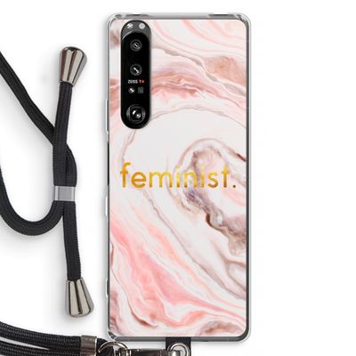 Feminist: Sony Xperia 1 III Transparant Hoesje met koord