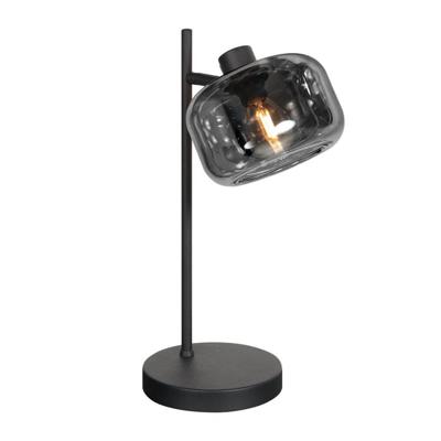 Steinhauer Zwarte tafellampTenebris met smoke glas - 4212ZW