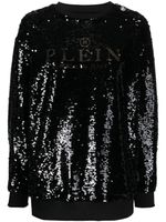 Philipp Plein sweat brodé de sequins - Noir