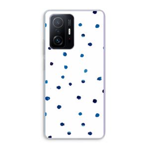 Blauwe stippen: Xiaomi 11T Pro Transparant Hoesje