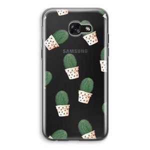 Cactusprint roze: Samsung Galaxy A5 (2017) Transparant Hoesje