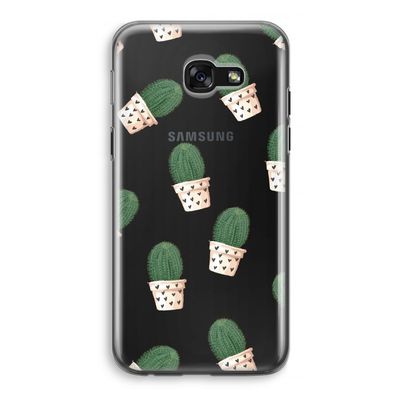 Cactusprint roze: Samsung Galaxy A5 (2017) Transparant Hoesje