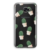 Cactusprint roze: Samsung Galaxy A5 (2017) Transparant Hoesje