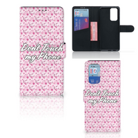 OnePlus 9 Pro Portemonnee Hoesje Flowers Pink DTMP - thumbnail