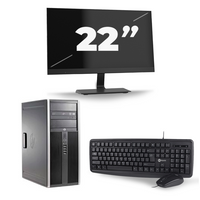 HP Compaq Elite 8300 Micro Tower - Intel Core i7-3e Generatie - 16GB RAM - 256GB SSD - Windows 10 + 1x 22 inch Monitor