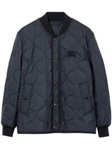 Burberry veste bomber matelassée à boutonnière - Bleu