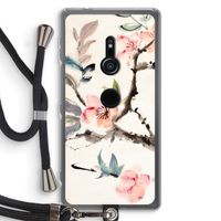 Japanse bloemen: Sony Xperia XZ2 Transparant Hoesje met koord