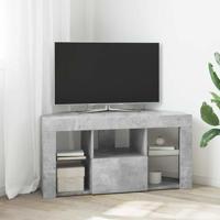 Hoek LED TV Kast Beton Grijs 103 x 40 x 50 cm Bewerkt hout