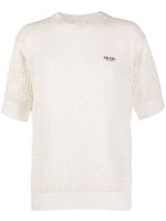 Prada t-shirt en crochet - Tons neutres