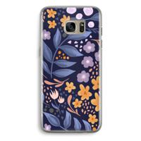 Flowers with blue leaves: Samsung Galaxy S7 Edge Transparant Hoesje - thumbnail