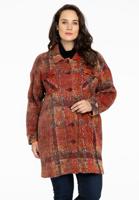 Yoek Blouse-jacket CHECK | Oranje | Maat 58/60