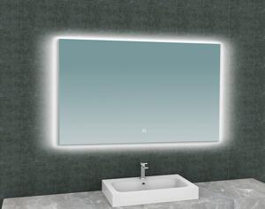 Badkamerspiegel Soul | 120x80 cm | Rechthoekig | Indirecte LED verlichting | Touch button | Met verwarming