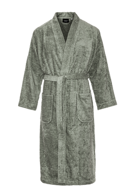Kimono olijf unisex - badstof katoen