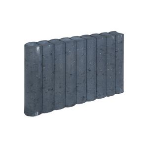 3 stuks! Rondo palissadeb zwart 8x35x50 cm - Gardenlux