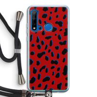 Red Leopard: Huawei P20 Lite (2019) Transparant Hoesje met koord