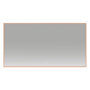 Badkamerspiegel Kiki 120x60cm Koper Geintegreerde LED Verlichting Verwarming Anti Condens Touch Lichtschakelaar