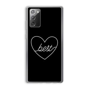 Best heart black: Samsung Galaxy Note 20 / Note 20 5G Transparant Hoesje