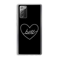 Best heart black: Samsung Galaxy Note 20 / Note 20 5G Transparant Hoesje