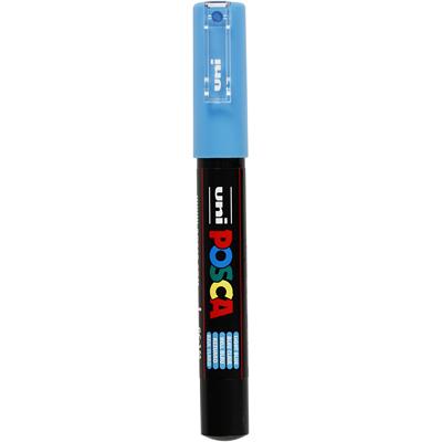 Uni-Posca Posca marker, afm pc-1m, lijndikte 0,7 mm, extra-fijn, lichtblauw, 1 stuk