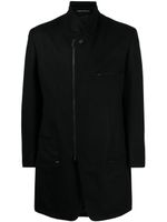 Yohji Yamamoto manteau à fermeture décalée - Noir