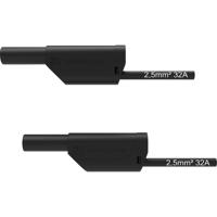 Schützinger VSFK 8700 / 2.5 / 200 / SW Veiligheidsmeetsnoer [4mm-stekker - 4mm-stekker] 200.00 cm Zwart 1 stuk(s)