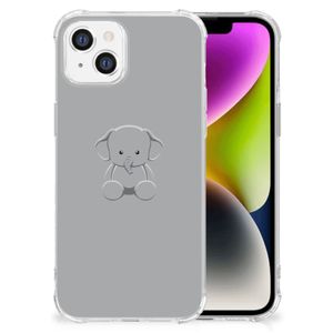 iPhone 14 Stevig Bumper Hoesje Grijs Baby Olifant