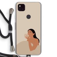 Fresh coffee: Pixel 4a 5G Transparant Hoesje met koord