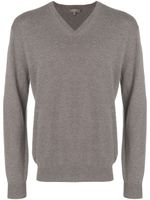 N.Peal Burlington V-neck 1ply sweater - Gris