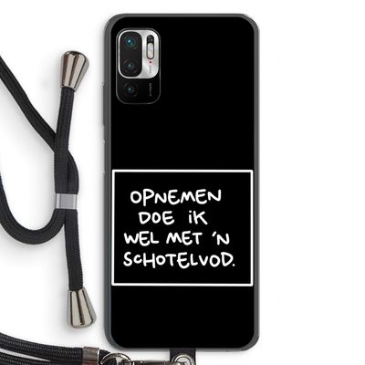 Schotelvod: Xiaomi Redmi Note 10 5G Transparant Hoesje met koord