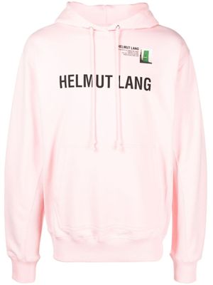 Helmut Lang hoodie en coton à logo imprimé - Rose