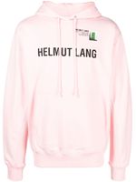 Helmut Lang hoodie en coton à logo imprimé - Rose