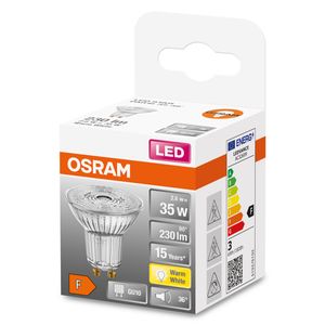 OSRAM 4058075233263 LED-lamp Energielabel F (A - G) GU10 Reflector 2.6 W = 35 W Warmwit (Ø x l) 50 mm x 52 mm 1 stuk(s)