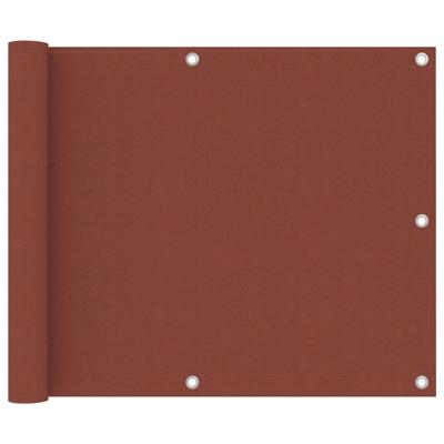 VidaXL Balkonscherm 75x500 cm oxford stof terracotta