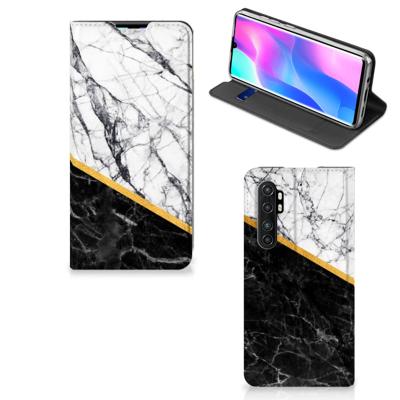 Xiaomi Mi Note 10 Lite | Standcase | Marmer Wit Zwart - Origineel Cadeau Man