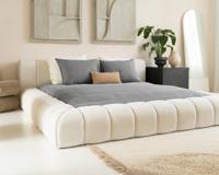 Dreamhouse - Adore Designbed Parijs - Teddy Bouclé - Beige - 160 x 200cm / zonder pocketmatras / met montage