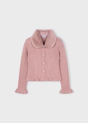 Mayoral winter vest meisjes - roze - fur