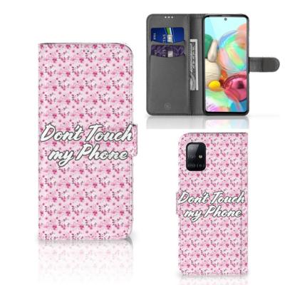 Samsung Galaxy A71 Portemonnee Hoesje Flowers Pink DTMP Samsung Galaxy A71 Portemonnee Hoesje Flowers Pink DTMP