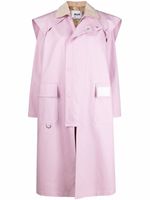 MSGM trench à logo imprimé - Rose