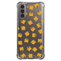 Doorzichtige Silicone Hoesje voor Samsung Galaxy S21 Katten Emojis
