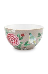 Pip Studio Blushing Birds Kom Khaki 15 cm