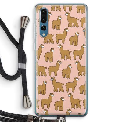 Alpacas: Huawei P20 Pro Transparant Hoesje met koord