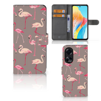 OPPO A98 5G Telefoonhoesje met Pasjes Flamingo